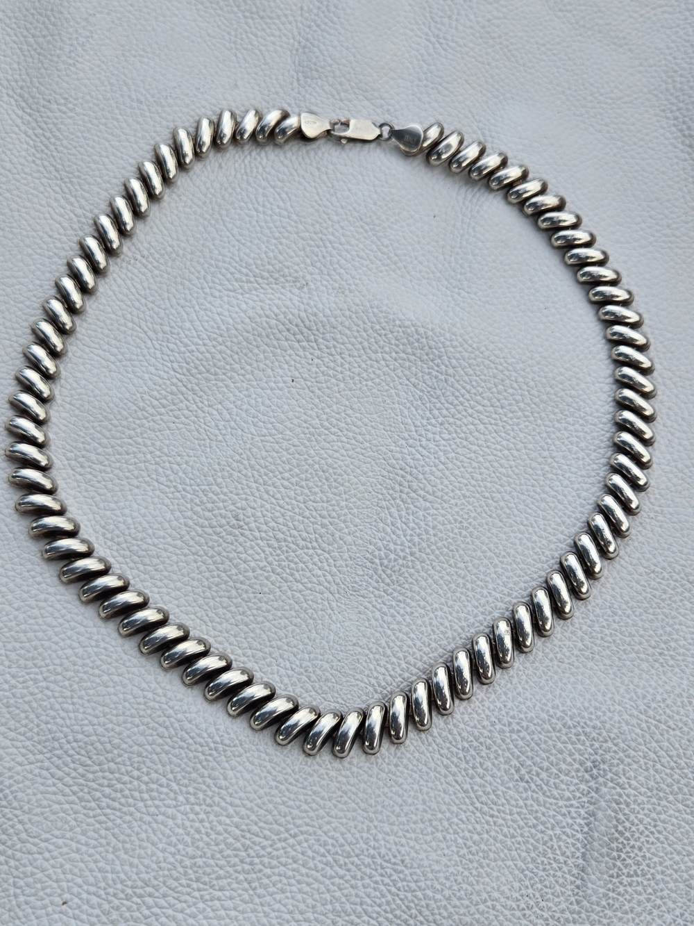 Sterling Silver San Marcos Macaroni Link Nevklace